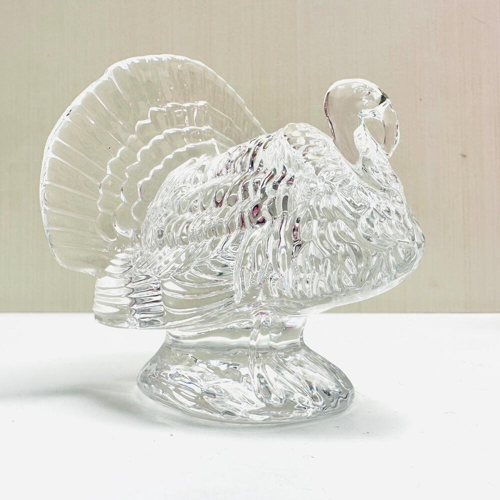 Vintage Waterford Crystal Thanksgiving Turkey Figurine